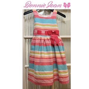 Bonnie Jean colorful striped sleeveless dress; girls' size 6X